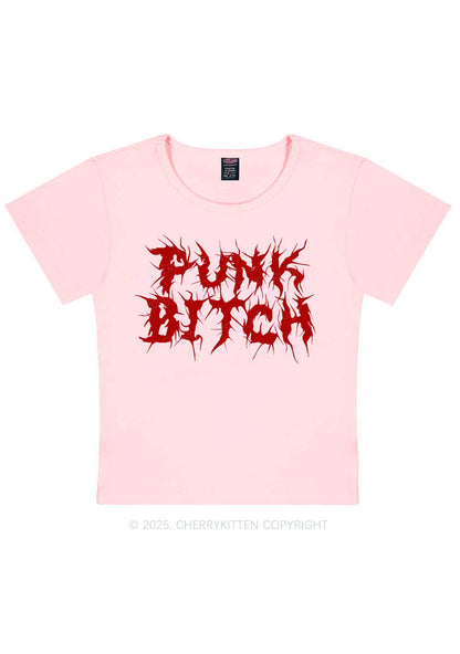 Punk Bxxch Y2K Baby Tee Cherrykitten