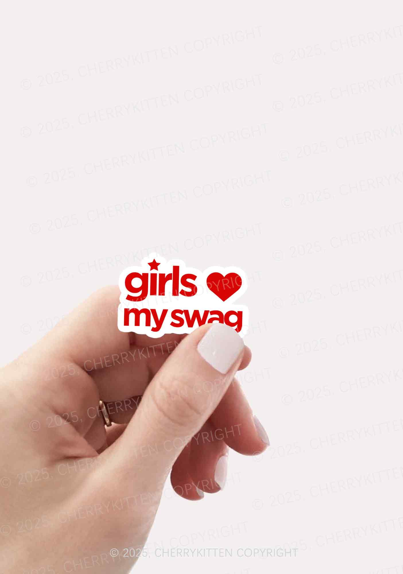 Girls Love My Swag Pride 1Pc Y2K Sticker Cherrykitten