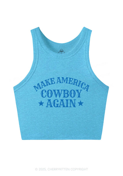 Cowboy Again Y2K Crop Tank Top Cherrykitten
