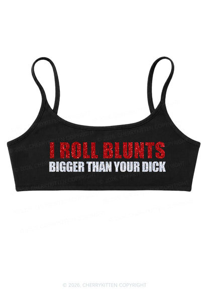 Glitter I Roll Blunts Y2K Super Crop Cami Cherrykitten