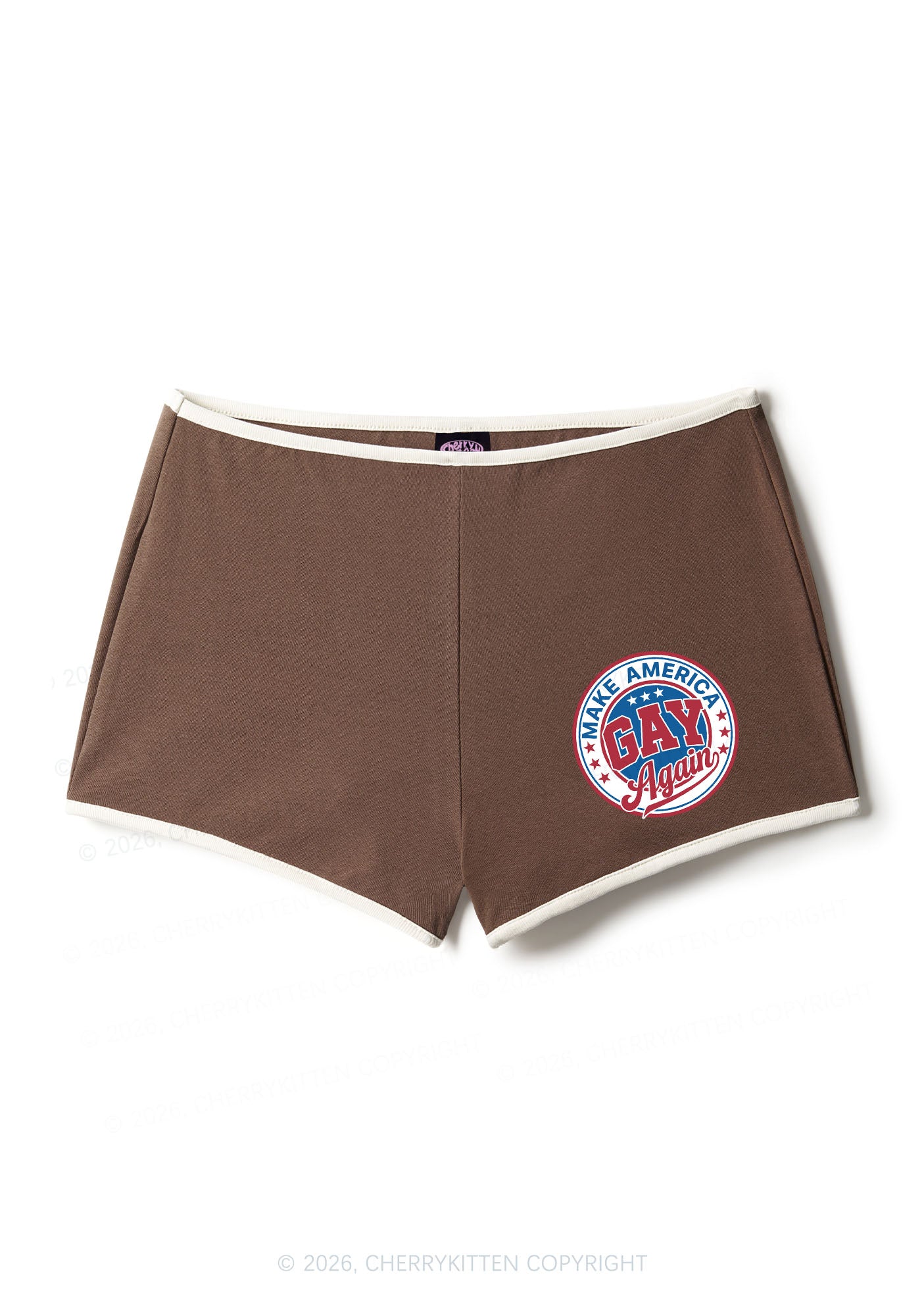 Make America Gay Again Pride Y2K Booty Shorts Cherrykitten