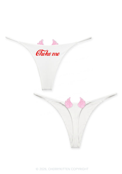 Choke Me Y2K Goth Angel Wings Bikini String Thong Cherrykitten