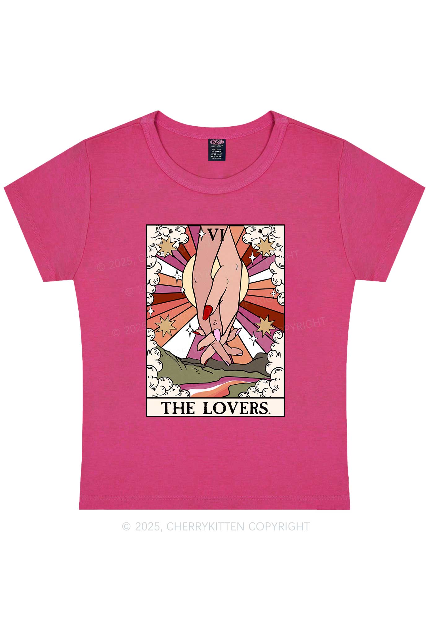 The Lesbian Lovers Y2K Baby Tee Cherrykitten