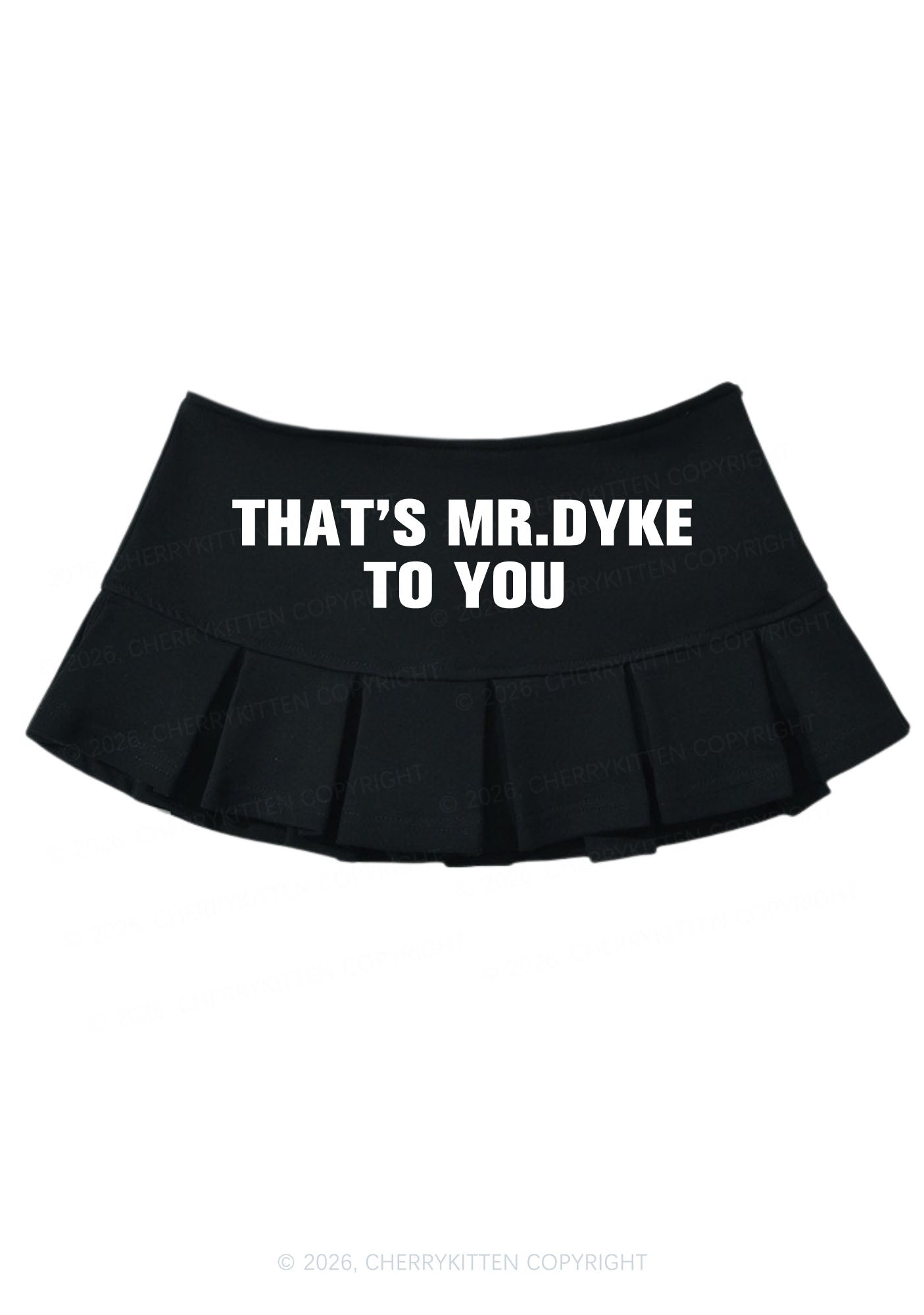 Thats Mr Dyke Pride Y2K Mini Pleated Skirts Cherrykitten
