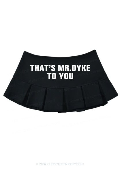 Thats Mr Dyke Pride Y2K Mini Pleated Skirts Cherrykitten