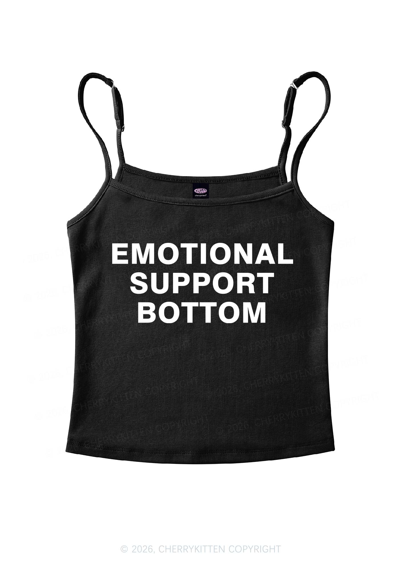 Emotional Support Bottom Pride Y2K Spaghetti Strap Cami Cherrykitten