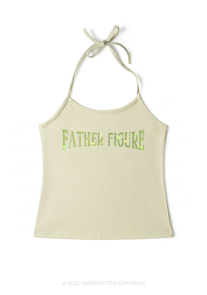 Rhinestone Father Figure Y2K Halter Neck Cami Cherrykitten