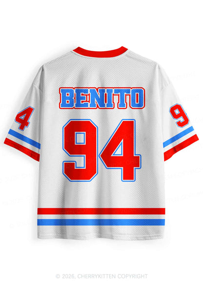 Red Blue Stripe Bunny Y2K Sport Jersey Shirts Cherrykitten