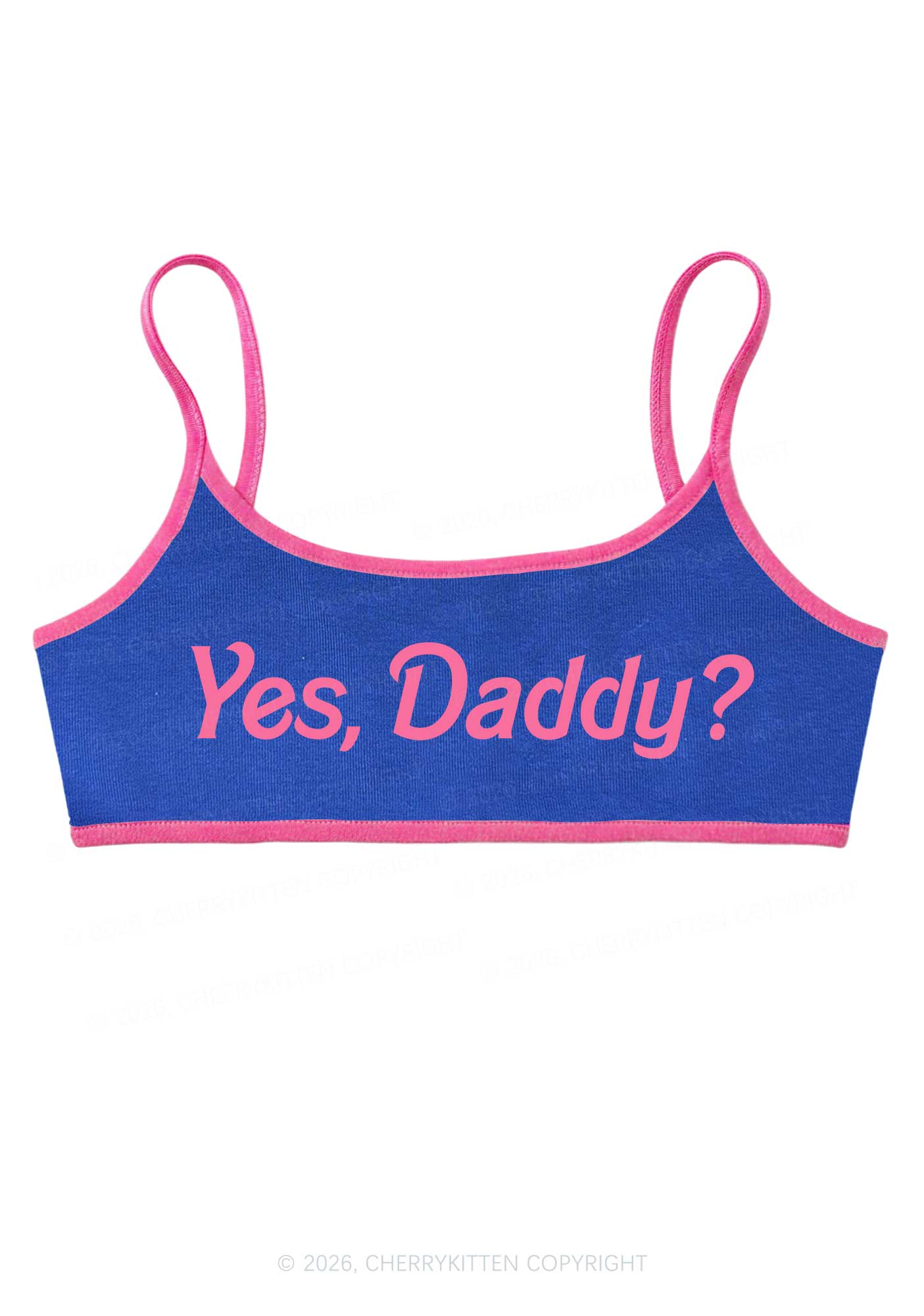 Yes Daddy Y2K Super Crop Cami Cherrykitten