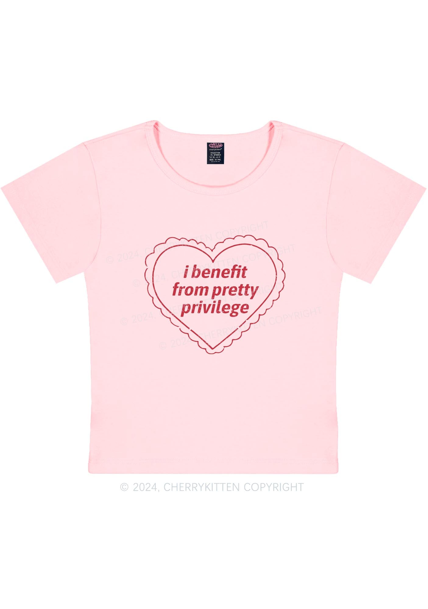 Pretty Privilege Y2K Baby Tee Cherrykitten