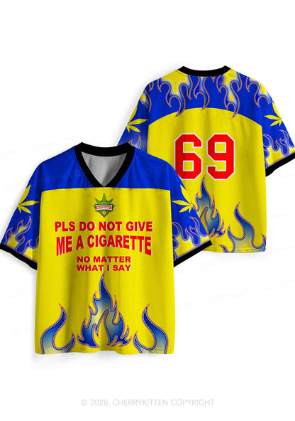 Dont Give Me Cigarette Y2K Sport Jersey Shirts Cherrykitten