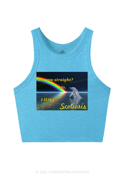I Have Scoliosis Pride Y2K Crop Tank Top Cherrykitten