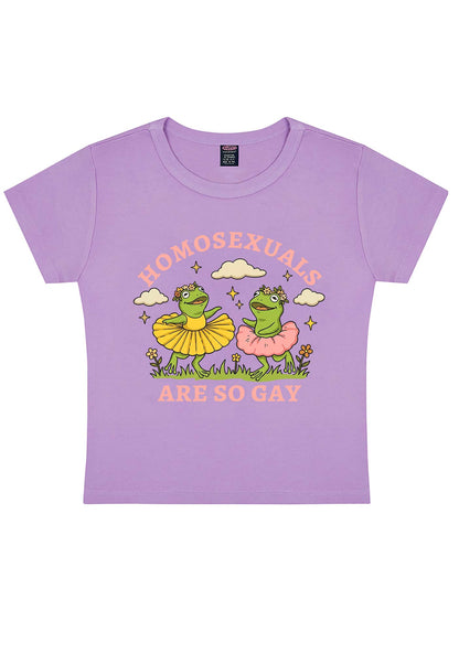 Homosexuals Are So Gay Pride Y2K Baby Tee Cherrykitten