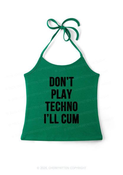 Dont Play Techno Y2K Halter Neck Cami Cherrykitten