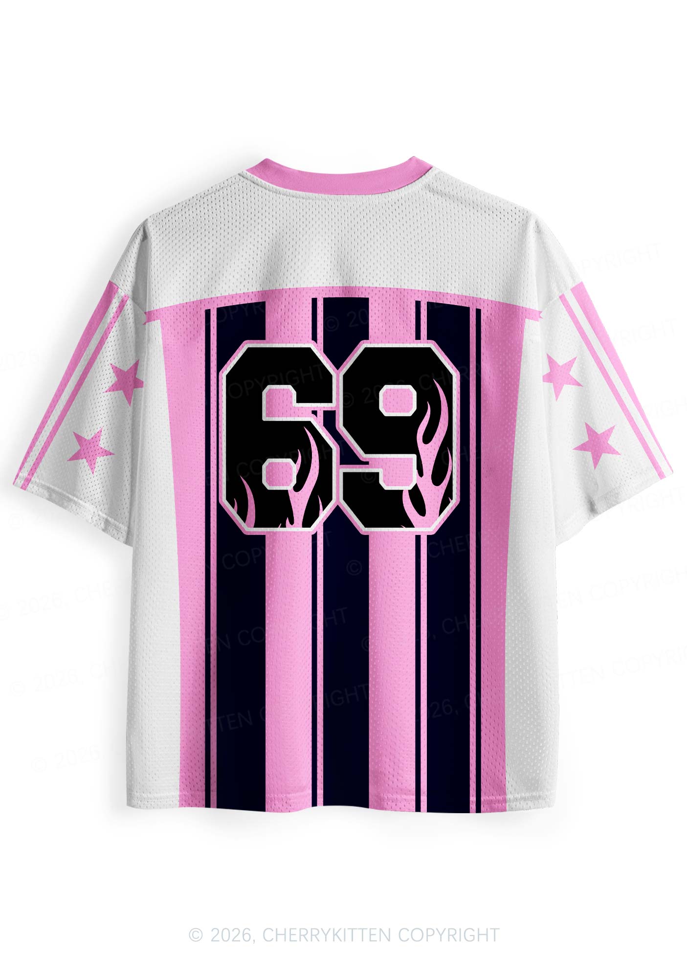 Girl Kisser Pink And Black Stripes Pride Y2K Sport Jersey Shirts Cherrykitten