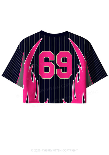 I Put The Bi In Bxxch Pride Y2K Crop Sport Jersey Shirts Cherrykitten