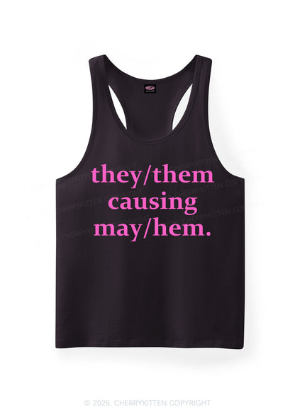 They Causing May Pride Y2K Men Racerback Tank Top Cherrykitten