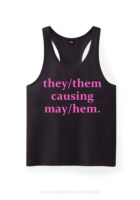 They Causing May Pride Y2K Men Racerback Tank Top Cherrykitten