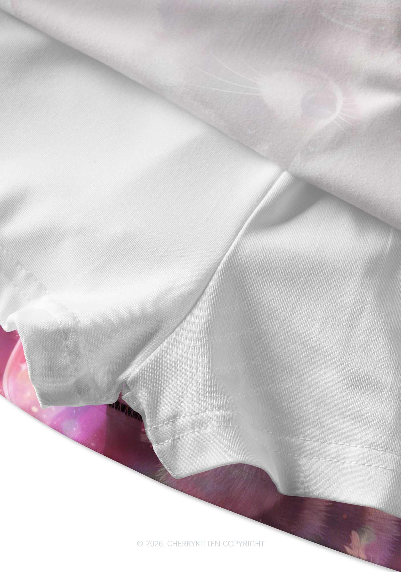Rainbow Raccoon Pride Y2K Print Mini Skirt Cherrykitten