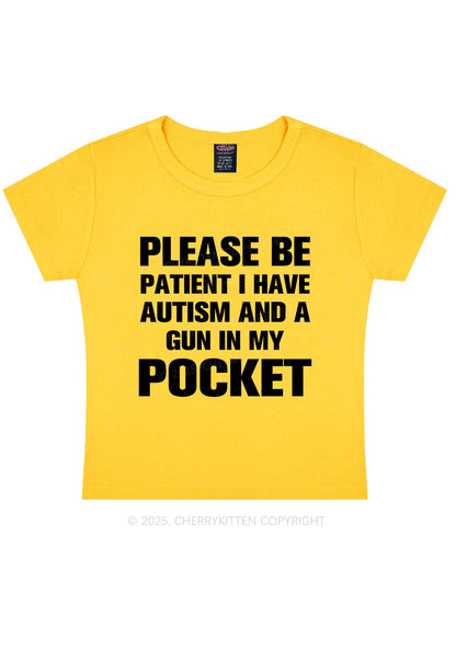 Please Be Patient Y2K Baby Tee Cherrykitten