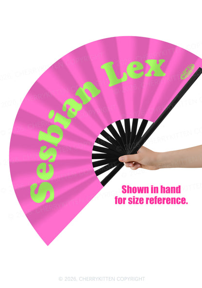 Sesbian Lex Pride Y2K Rave Hand Fan Cherrykitten