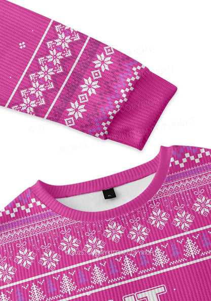 But Daddy I Love Him Y2K Christmas Knit Sweatshirt Cherrykitten