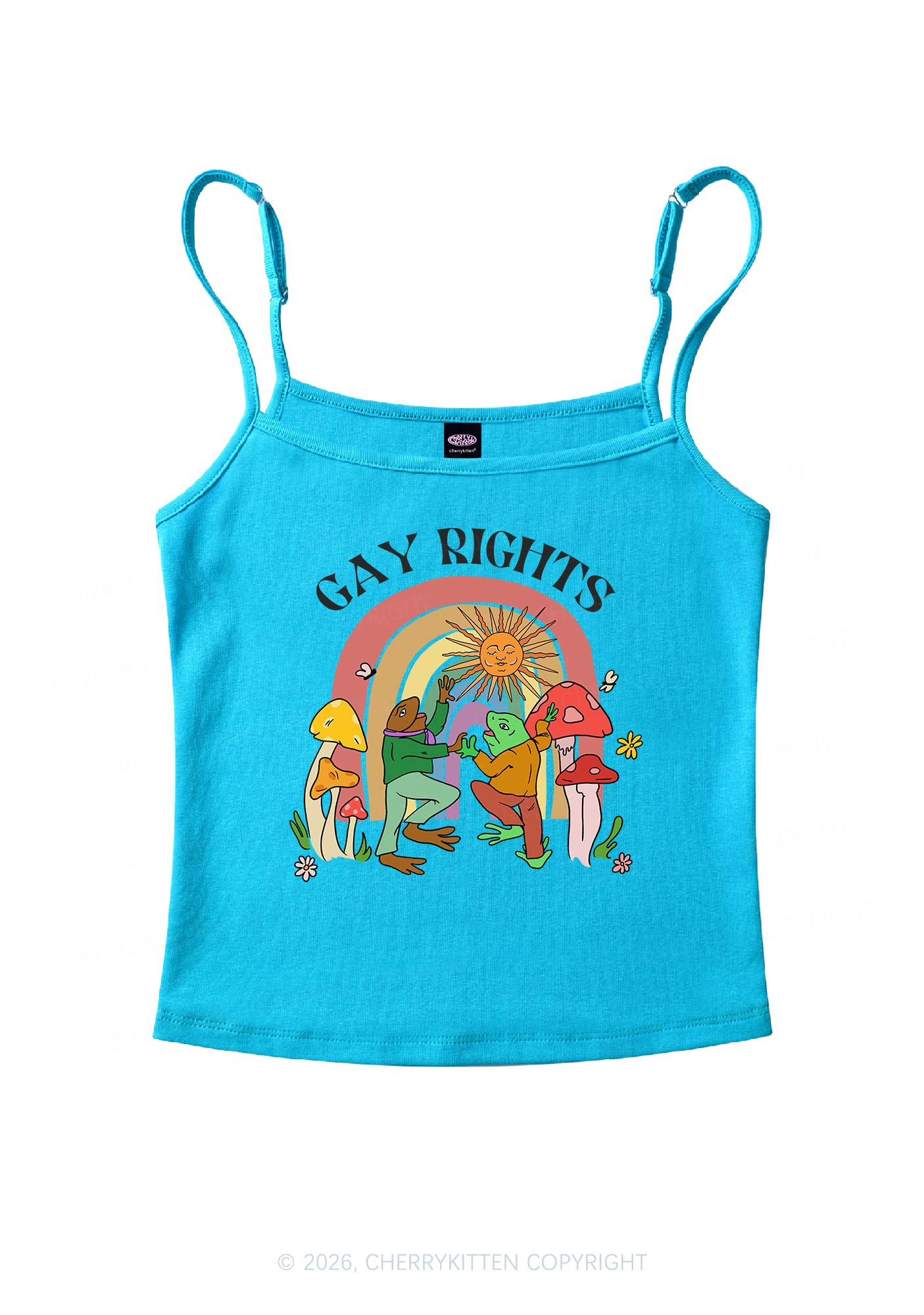 Gay Rights Pride Y2K Spaghetti Strap Cami Cherrykitten
