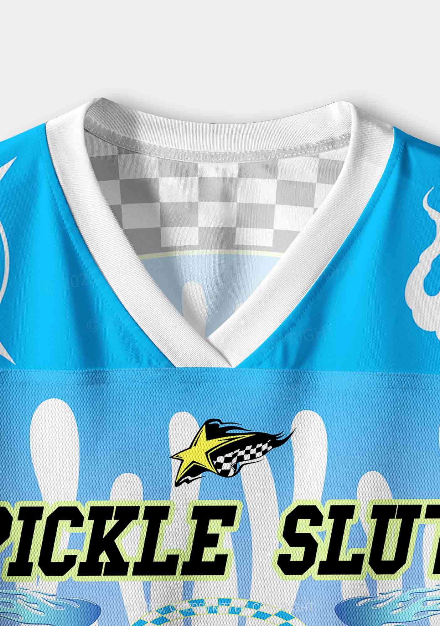 Custom Blue Pickle Slxt Y2K Crop Sport Jersey Shirts Cherrykitten