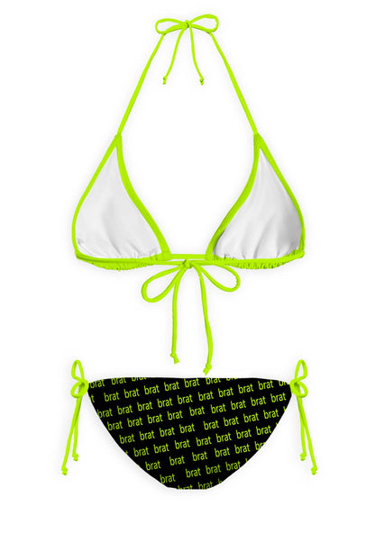 Green Brat Y2K Print Bikini Set Cherrykitten
