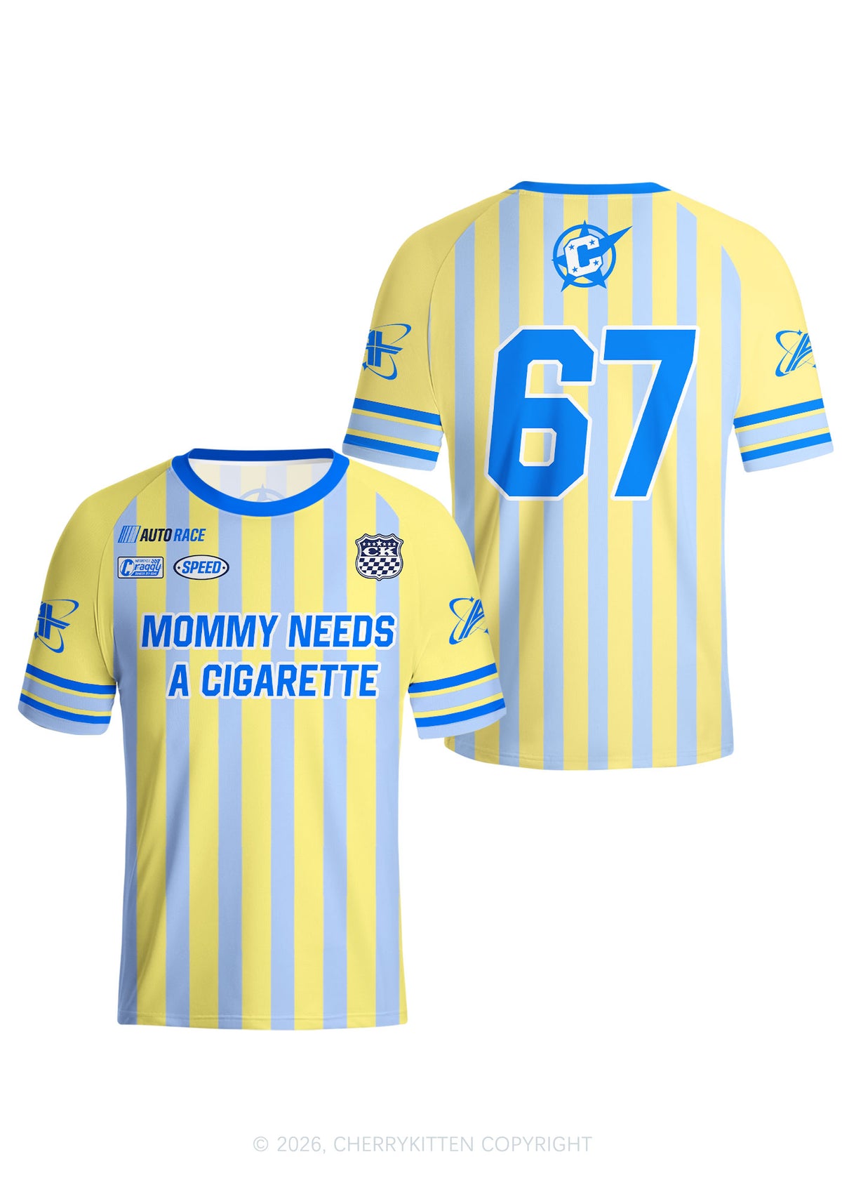 Mommy Needs A Cigarette Y2K Football Jersey Shirts Cherrykitten