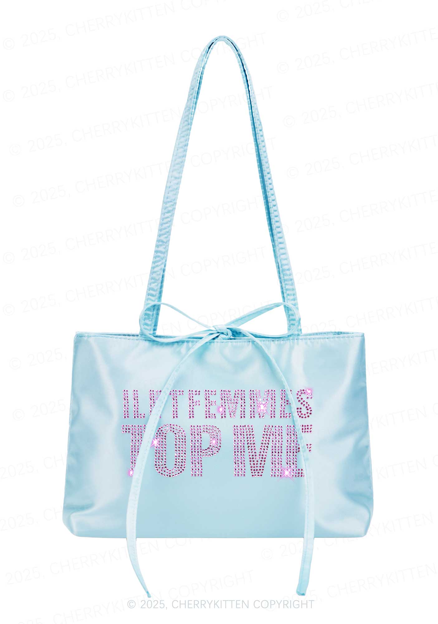 Rhinestone I Let Femmes Top Me Pride Y2K Satin Bags Cherrykitten