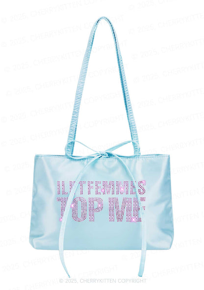 Rhinestone I Let Femmes Top Me Pride Y2K Satin Bags Cherrykitten