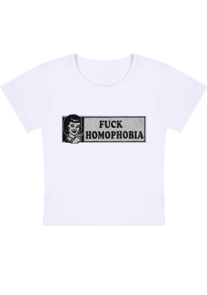 Curvy Fxxk Homophobia Baby Tee