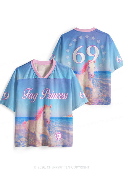Blue Fag Princess Horse Pride Y2K Sport Jersey Shirts Cherrykitten