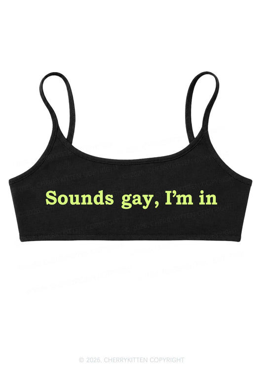 Sounds Gay Pride Y2K Super Crop Cami Cherrykitten