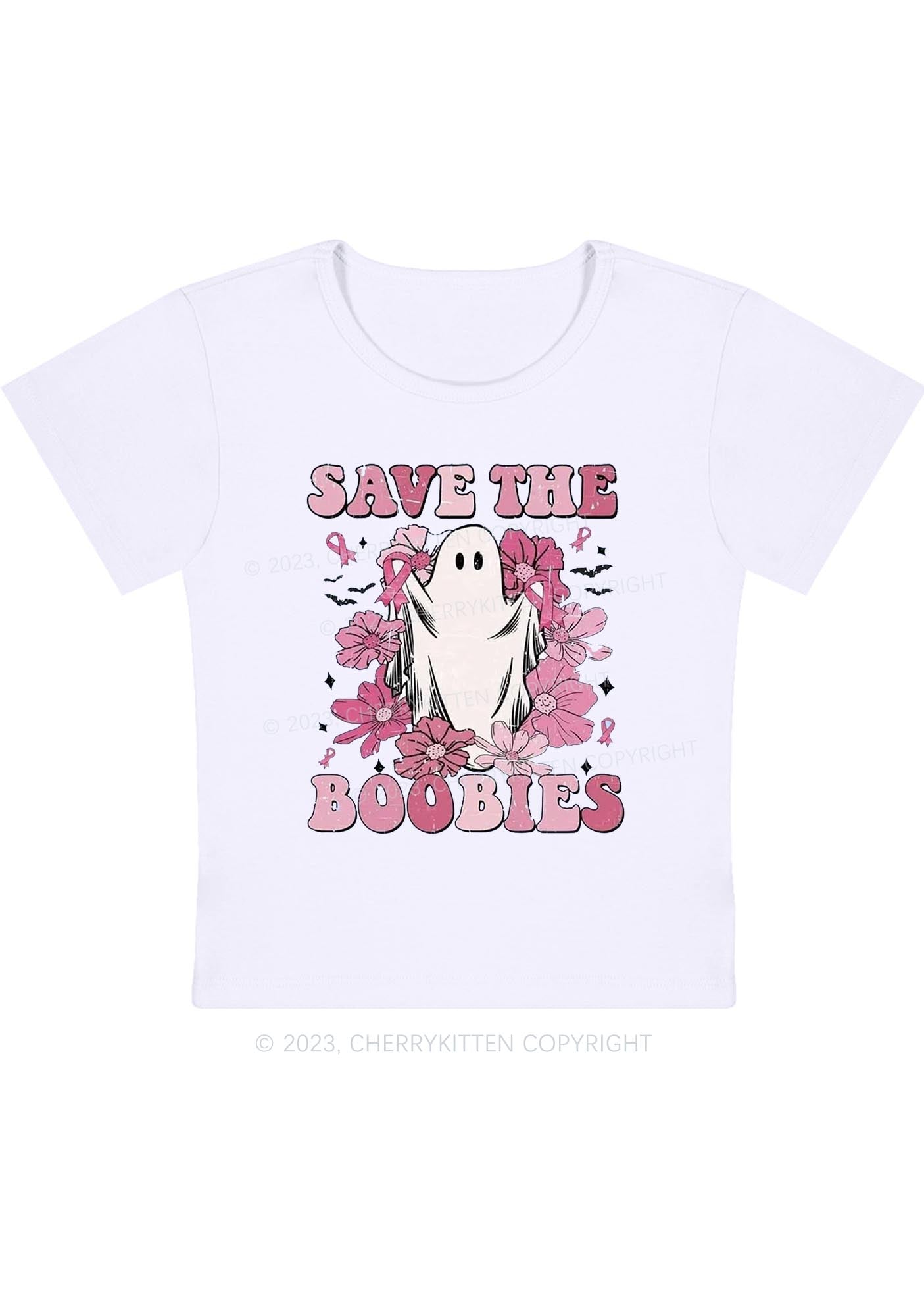 Save The Boobies Halloween Baby Tee Cherrykitten