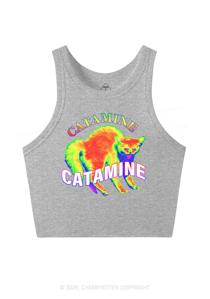 Thermal Cat Y2K Crop Tank Top Cherrykitten