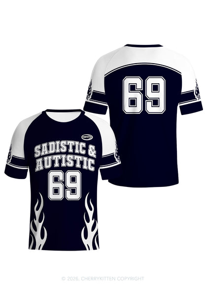 Sadistic And Autistic Y2K Football Jersey Shirts Cherrykitten