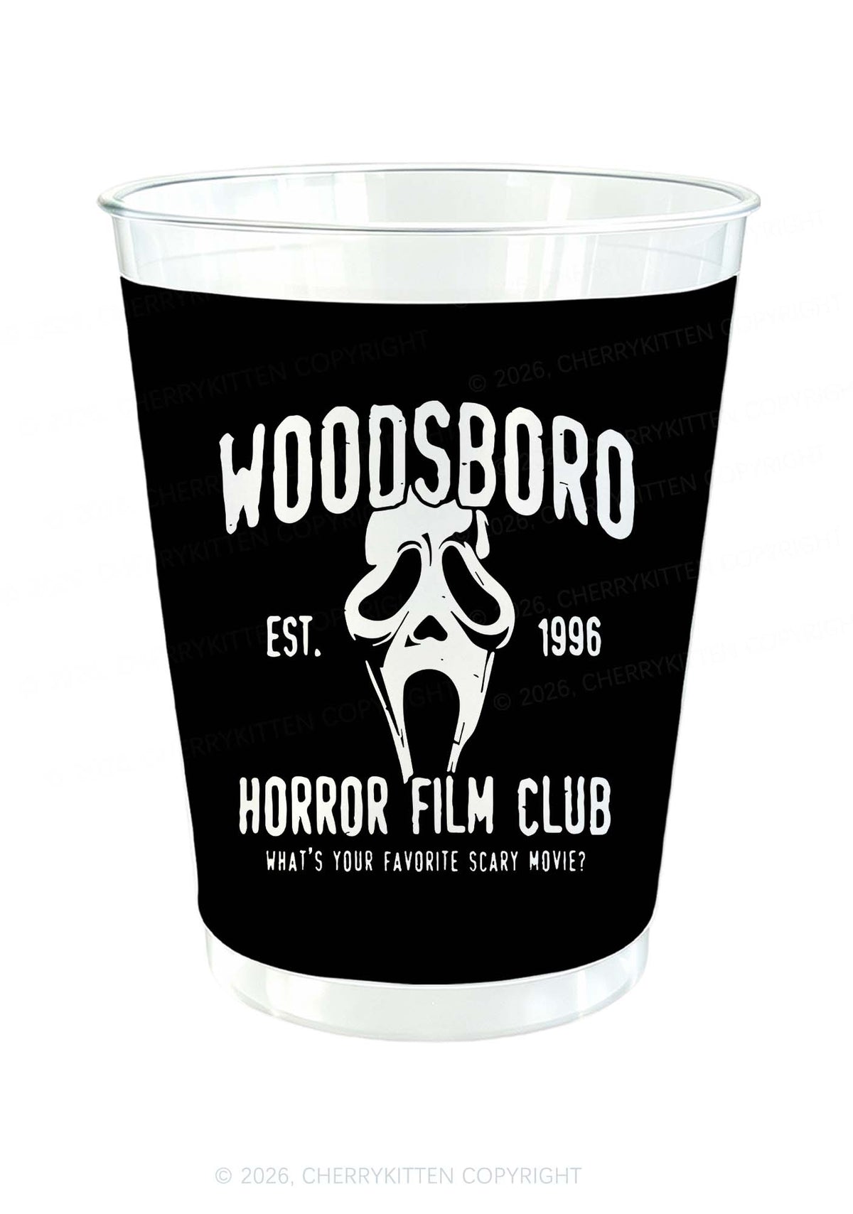 Horror Film Club Y2K Halloween Plastic Cup Cherrykitten