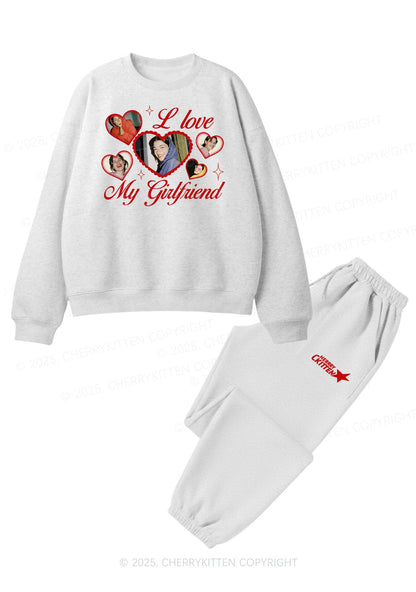 Custom Boyfriend Photos Y2K Valentine's Day Fleece Sweatshirts Set Cherrykitten