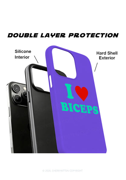 Purple I Love Biceps Y2K Phone Case Cherrykitten