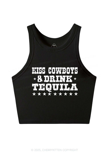 Kiss Cowboys Y2K Crop Tank Top Cherrykitten