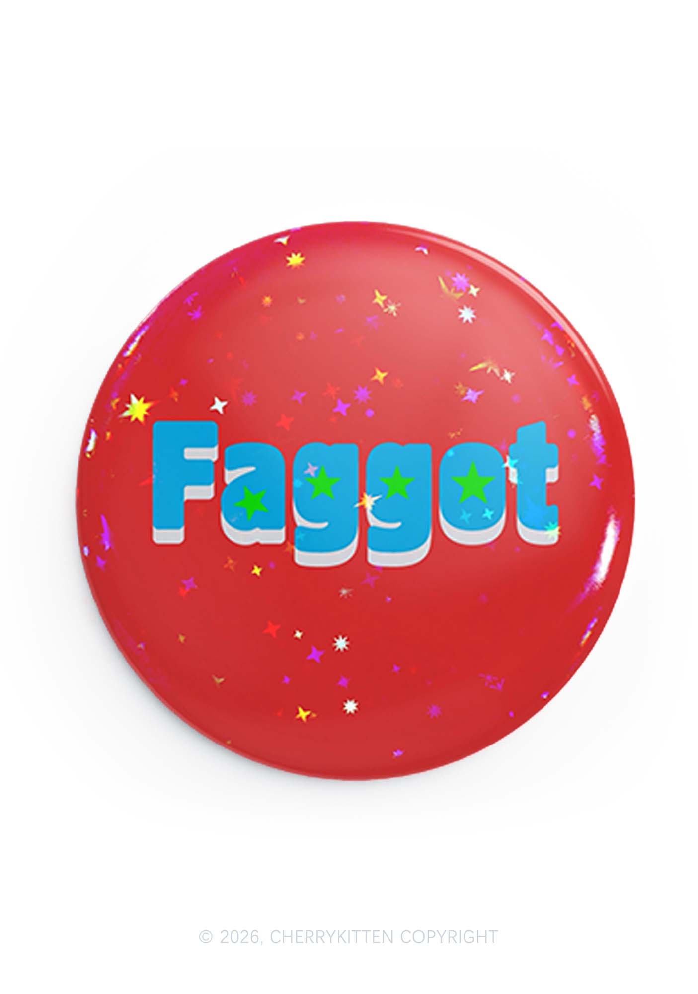 Blue Faggot Pride 1Pc Y2K Pin Badge Cherrykitten