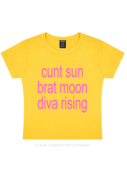 Cxxt Sun Brat Moon Diva Rising Y2K Baby Tee Cherrykitten