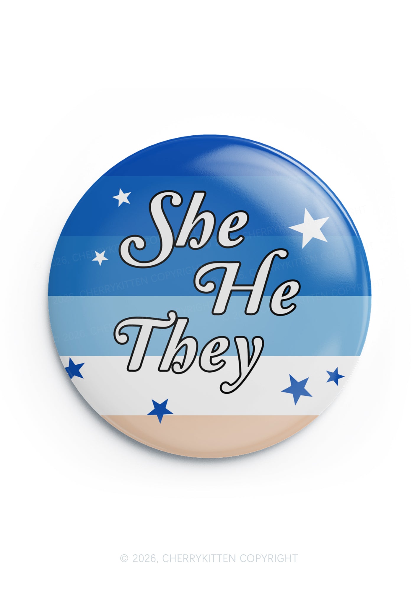She He They Pride 1Pc Y2K Pin Badge Cherrykitten