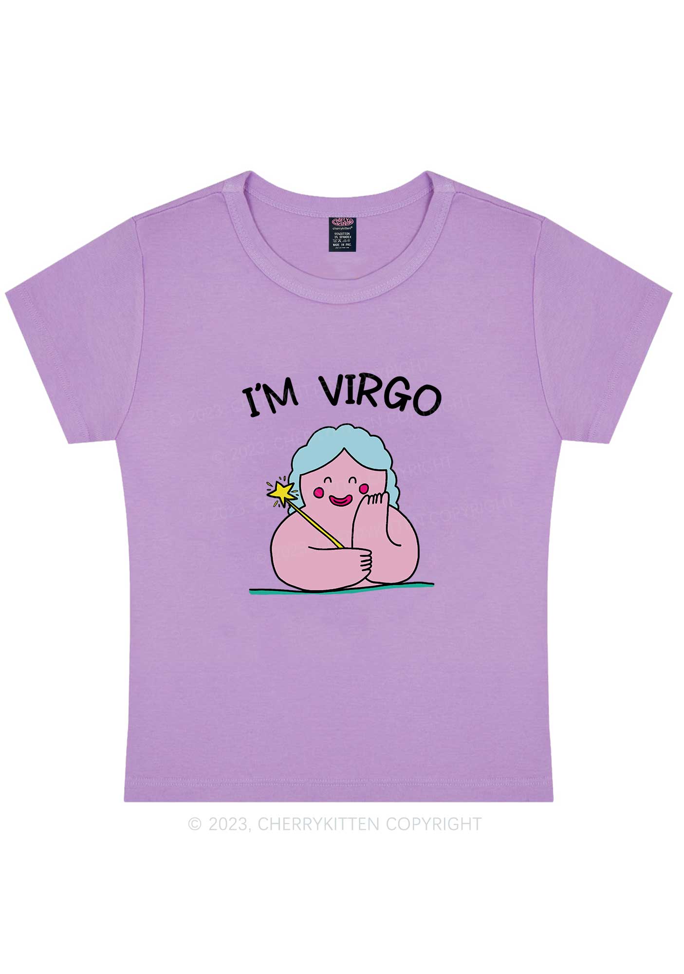 Curvy I'm Virgo Y2K Baby Tee Cherrykitten