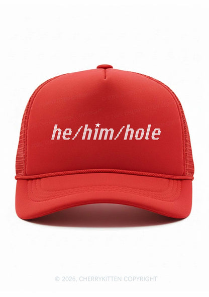 He Him Hole Pride Y2K Trucker Hat Cherrykitten
