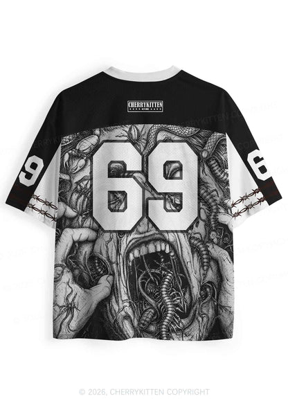 Halloween Insect On Face Y2K Sport Jersey Shirts Cherrykitten
