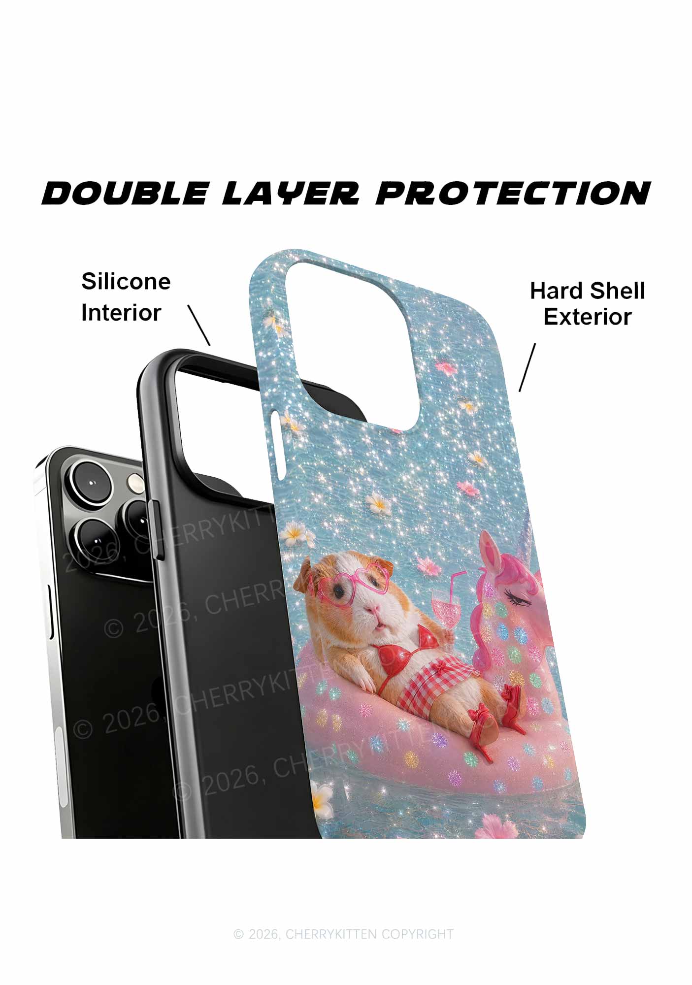 Guinea Pig On Unicorn Y2K Phone Case Cherrykitten