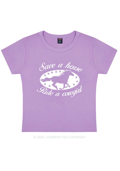 Star Horse Cowgirl Pride Y2K Baby Tee Cherrykitten